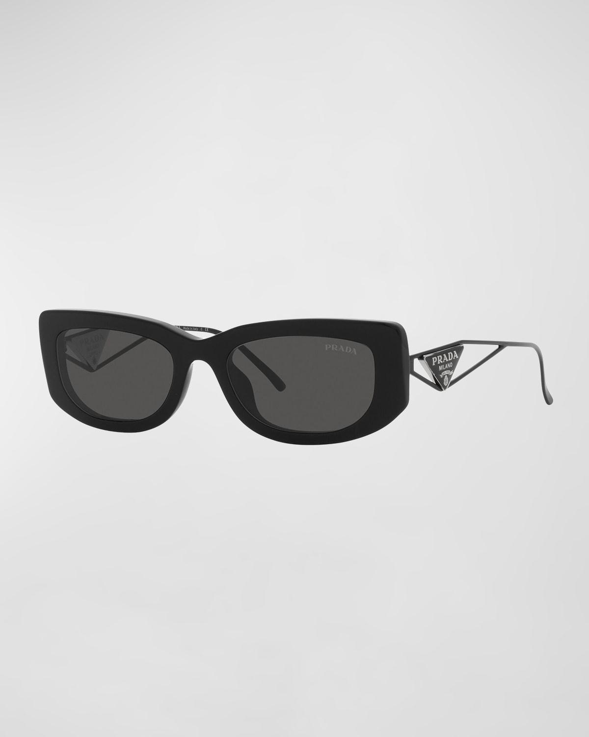 Prada Womens PR14YS 53mm Rectangle Transparent Sunglasses Product Image