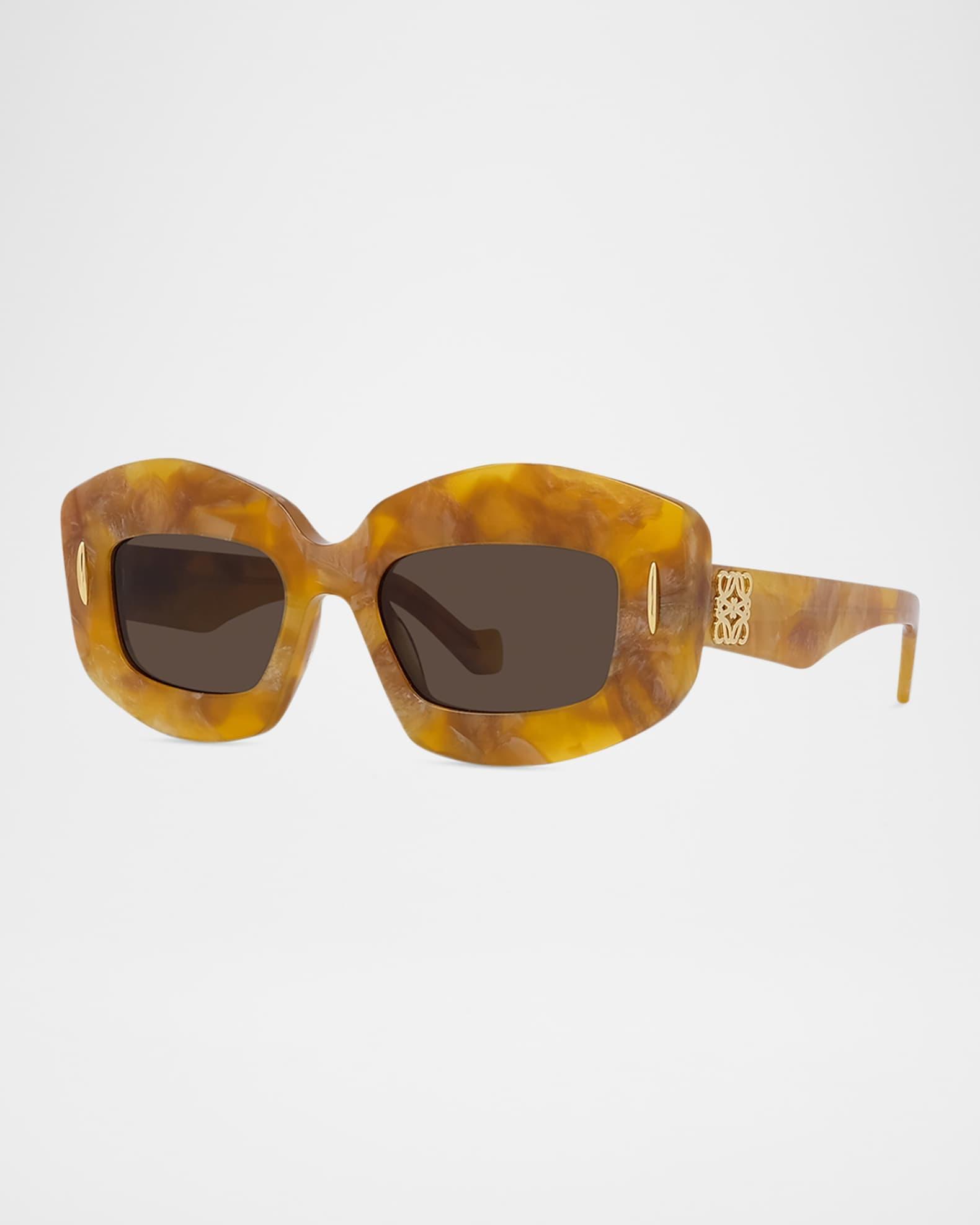 Men's Anagram Acetate and Nylon Rectangle Sunglasses Product Image