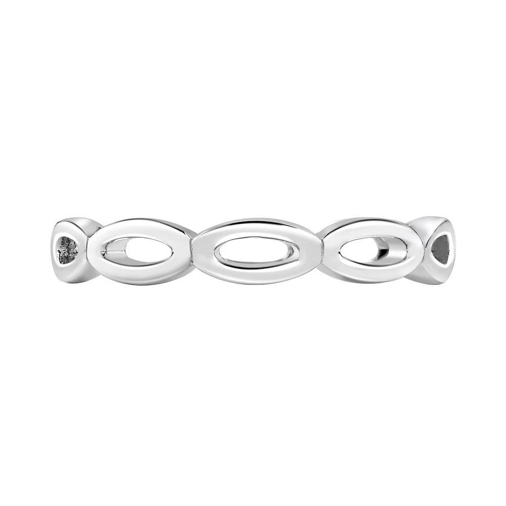 SIRI USA by TJM Sterling Silver "Less Is More" Link Ring, Women's, Size: 9 Product Image