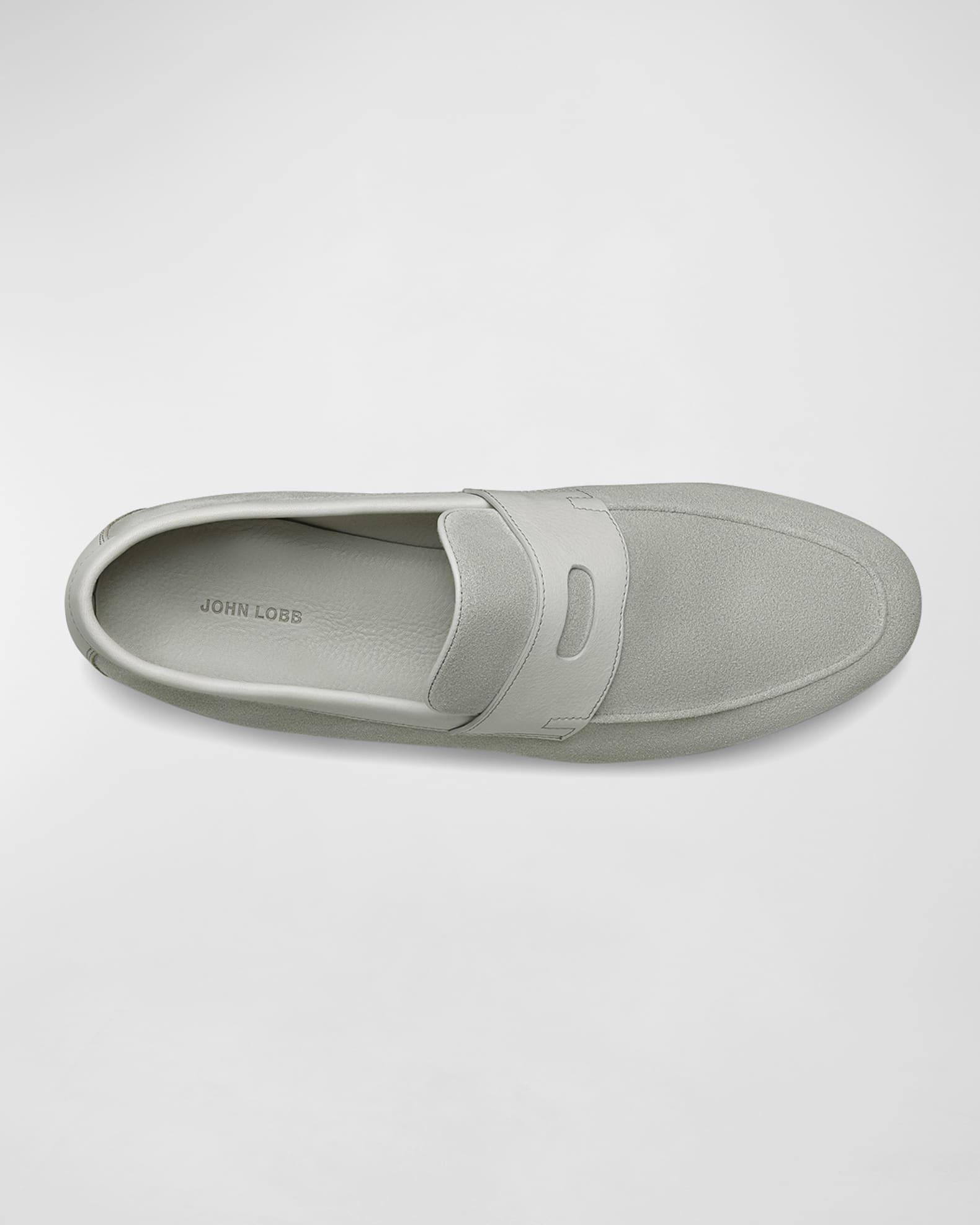 Men's Soft Suede Penny Loafers Product Image