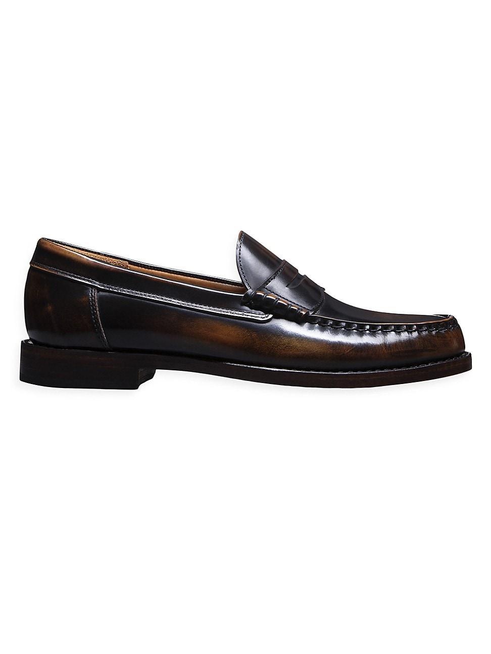 Mens Elisir Woven Leather Loafers Product Image