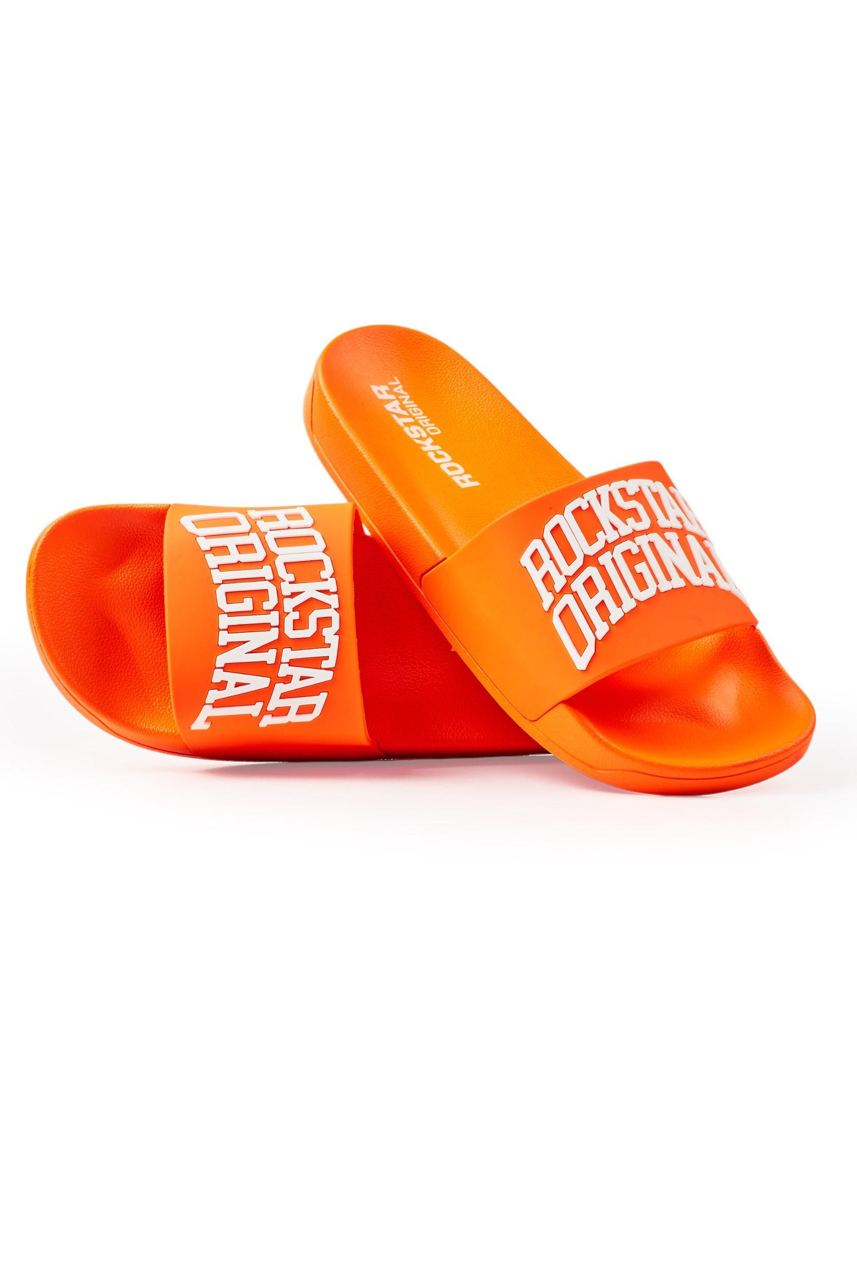 Surfside Orange Graphic Slides Male Product Image