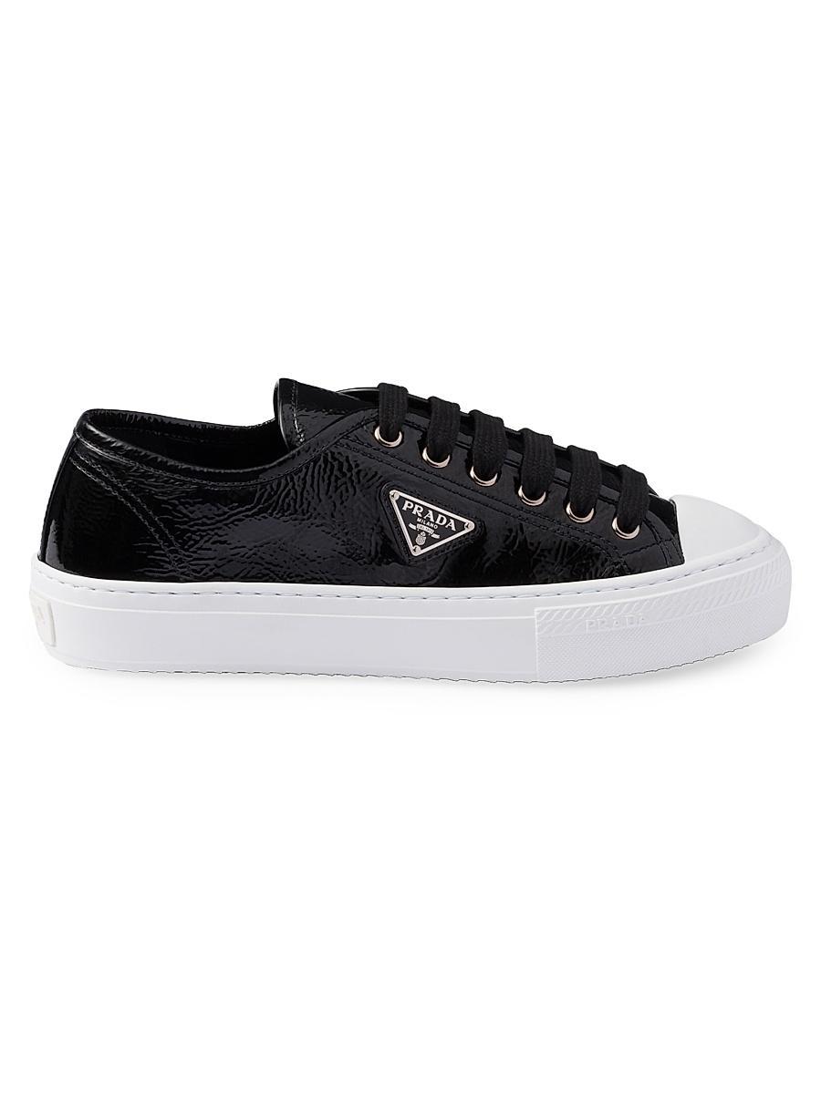 Prada Womens Naplak Patent Leather Sneakers Product Image