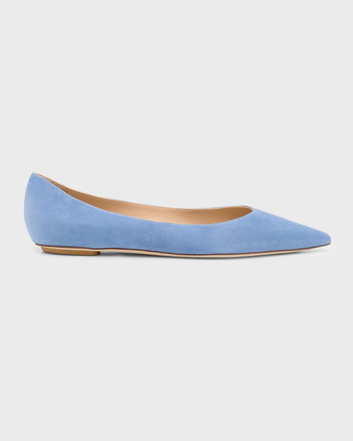 Emilia Suede Point-Toe Ballerina Flats Product Image
