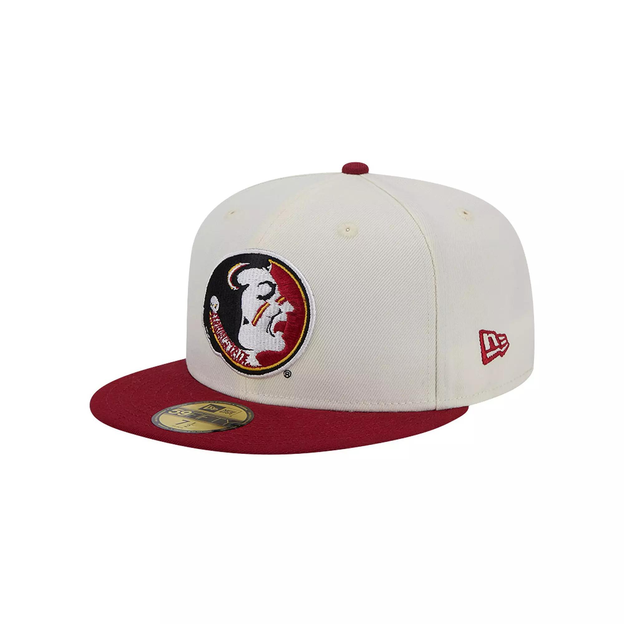 Men's New Era Cream Oakland Athletics Evergreen Chrome 59FIFTY Fitted Hat, Size: 7 1/8, Beige Product Image