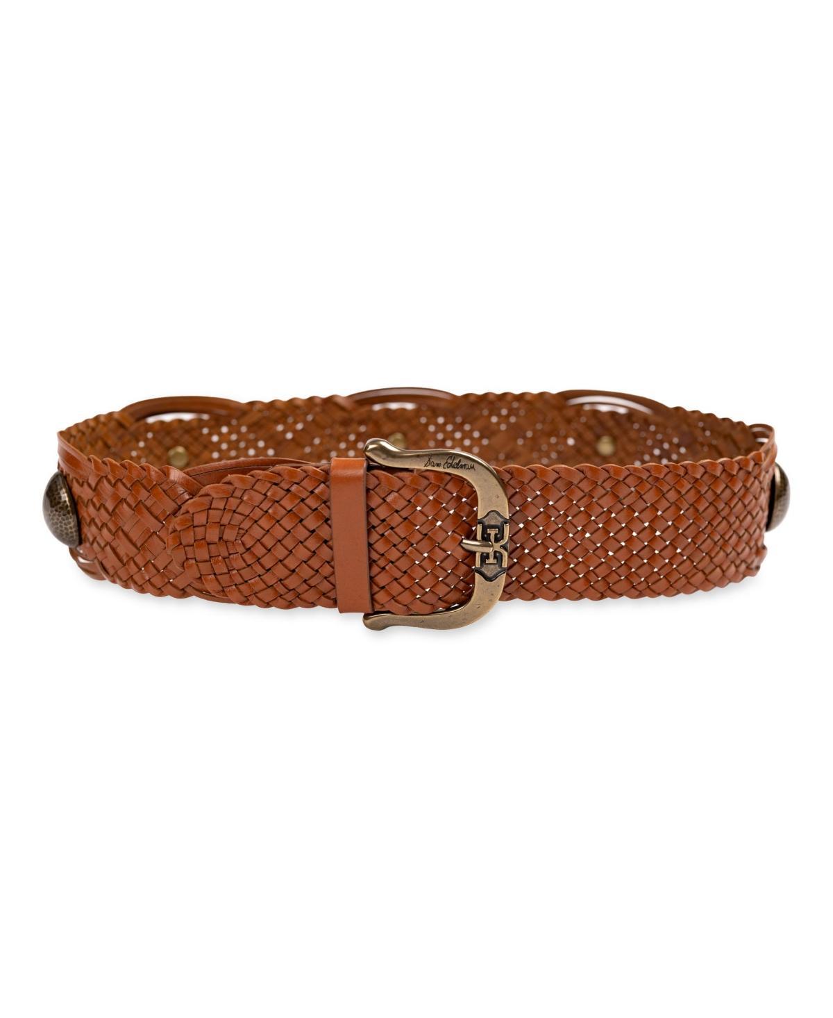 Sam Edelman Womens Western Leather Braided Concho Belt Product Image