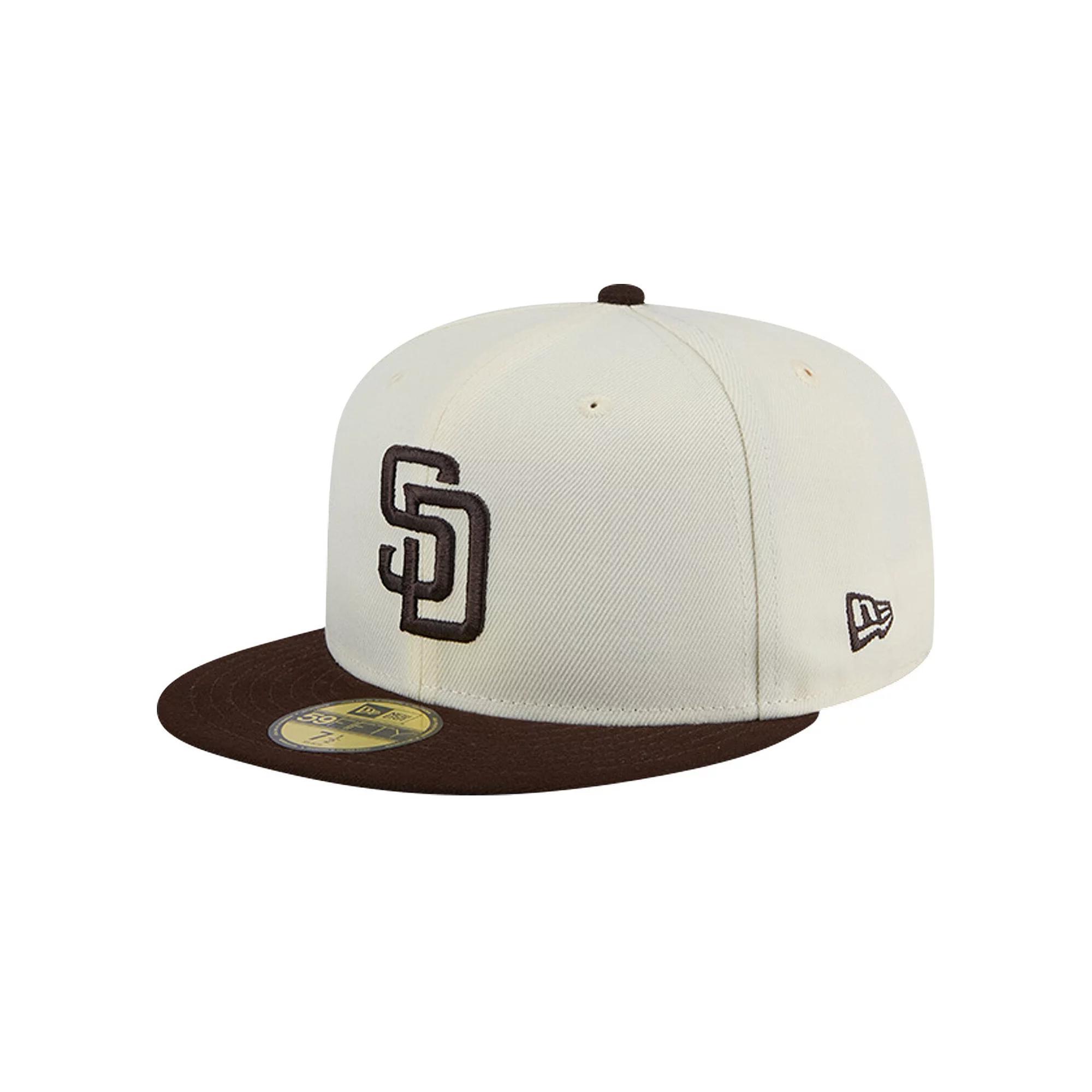 Men's New Era Cream San Diego Padres Evergreen Chrome 59FIFTY Fitted Hat, Size: 7 7/8, Beige Product Image