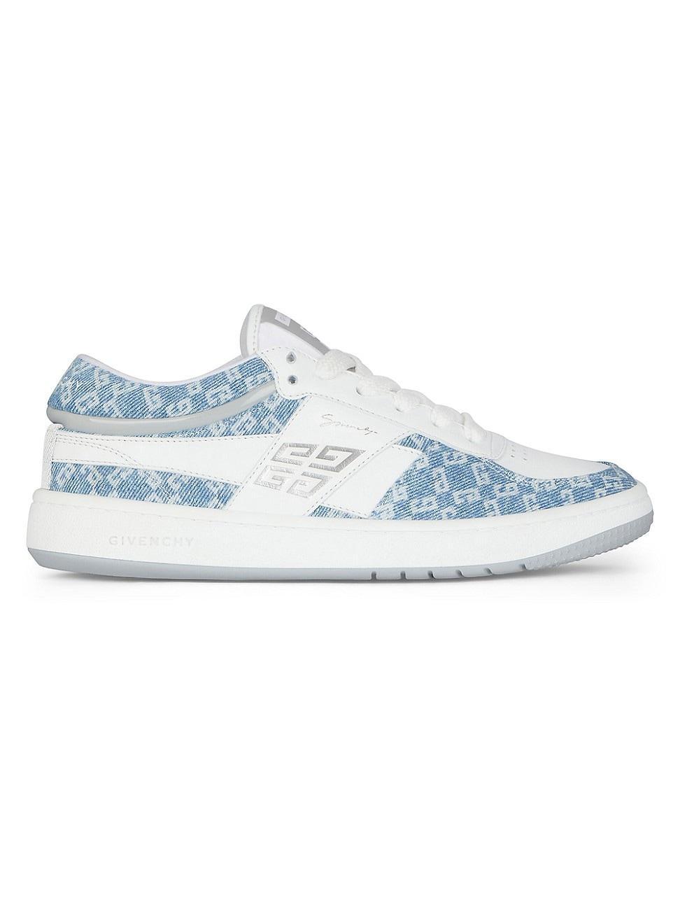 Womens G Move Sneakers in Mixed Leathers and Denim Monogram Product Image