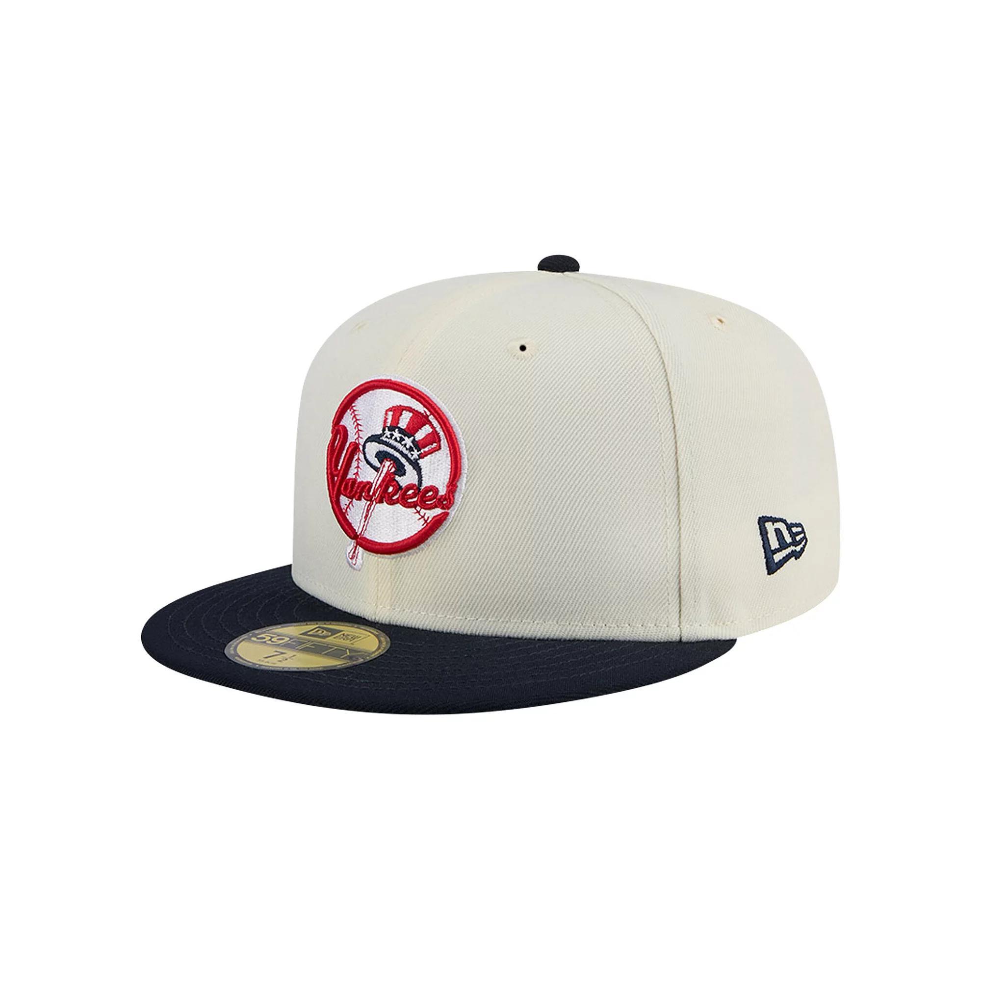 Men's New Era White New York Yankees Top Hat Chrome 59FIFTY Fitted Hat, Size: 7 1/4 Product Image