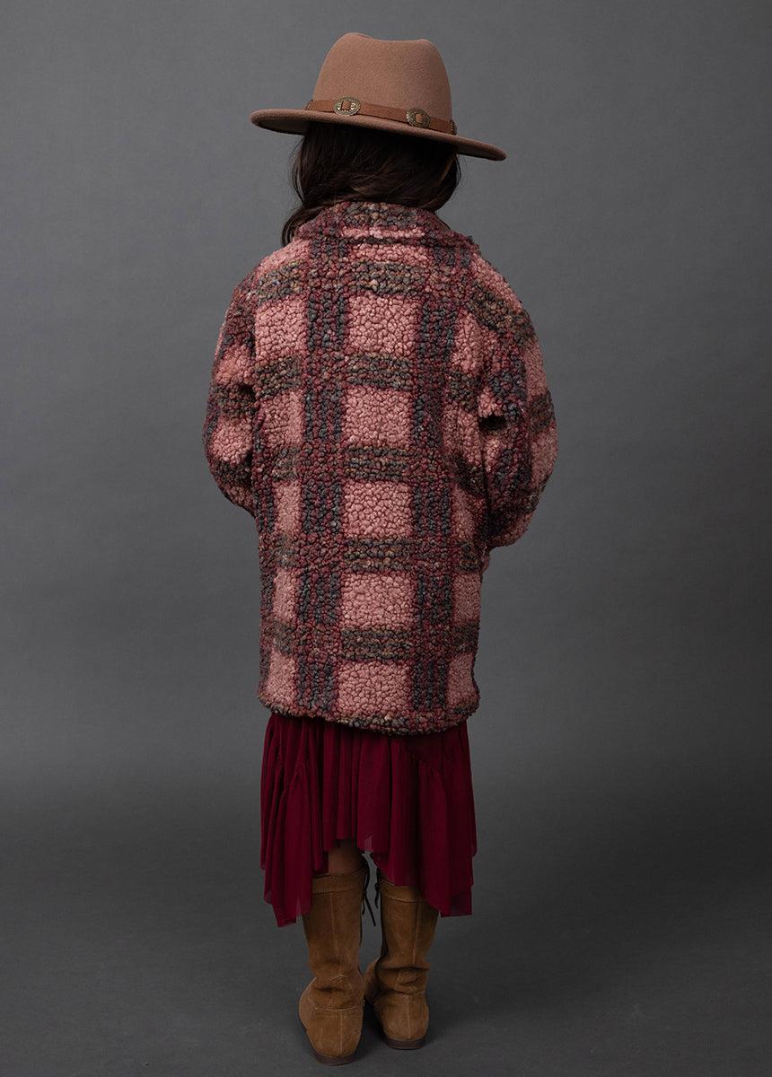 Gertrude Coat in Rose Plaid Girls Product Image