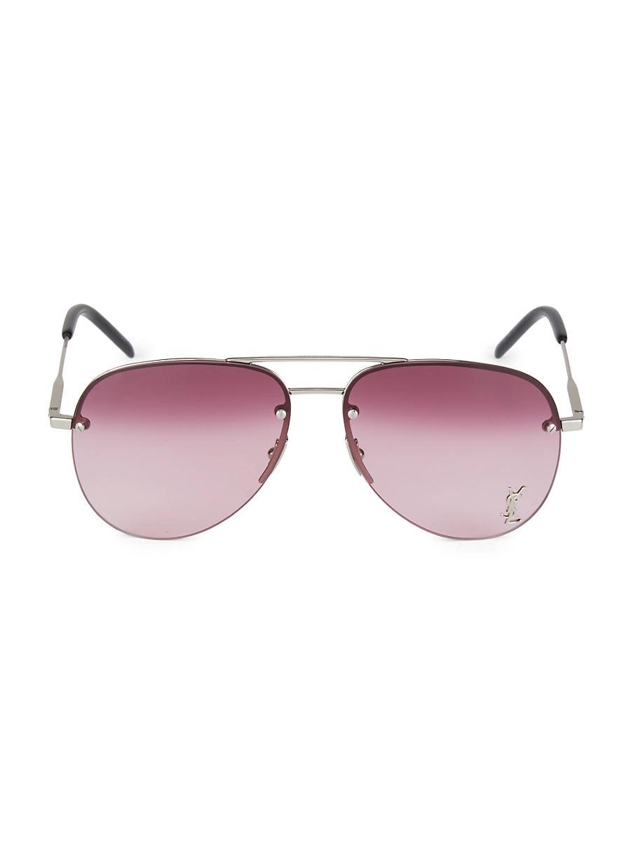 Mens Monogram Pin 59MM Pilot Metal Sunglasses Product Image