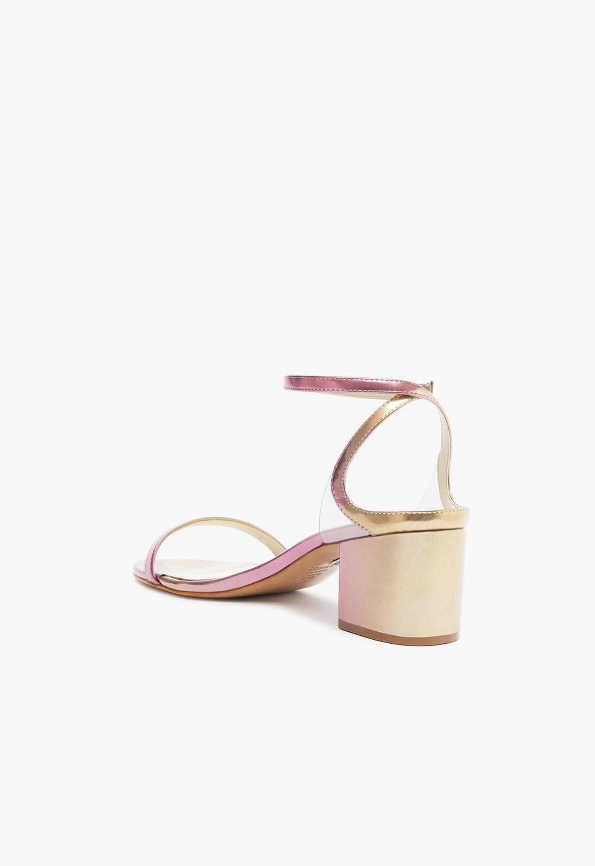 Skye Mid Block Specchio Leather Sandal Product Image