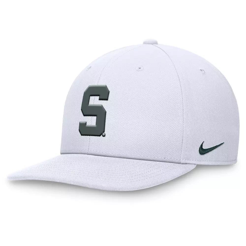 Men's Nike White Michigan State Spartans Primetime Pro Snapback��Hat, Size: Medium/Large Product Image