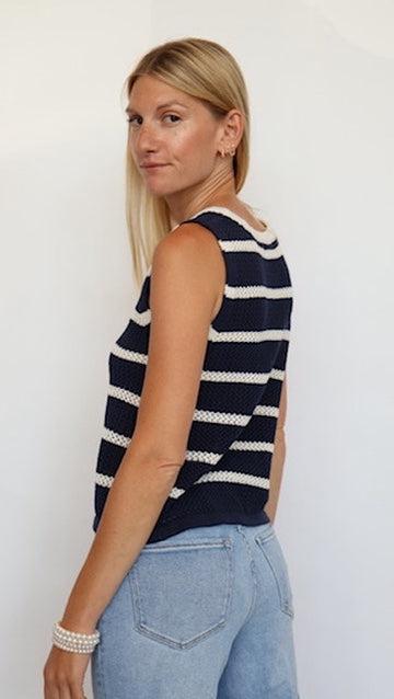 Serena Stripe Knit Top Product Image