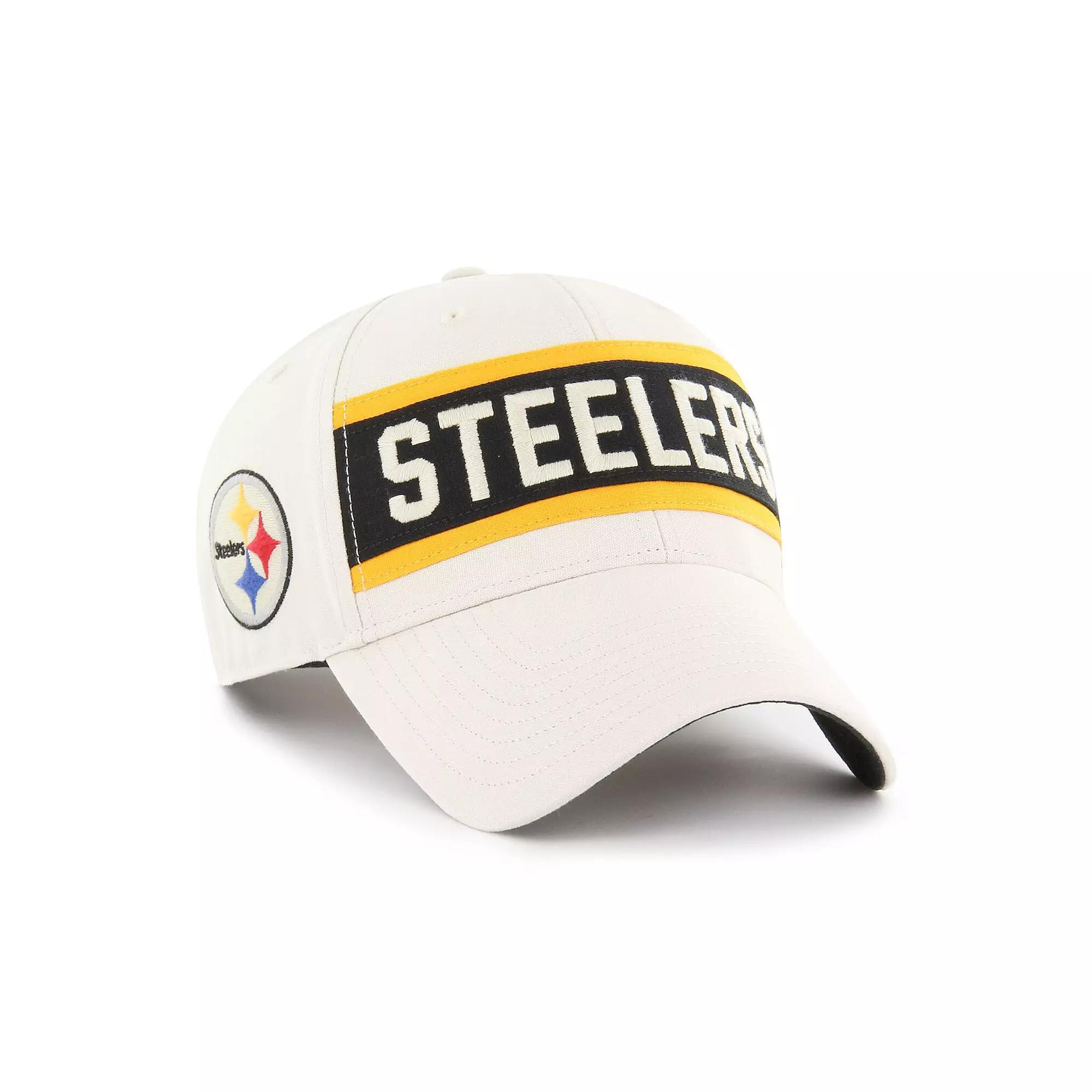 Mens 47 Cream Pittsburgh Steelers Crossroad MVP Adjustable Hat Product Image