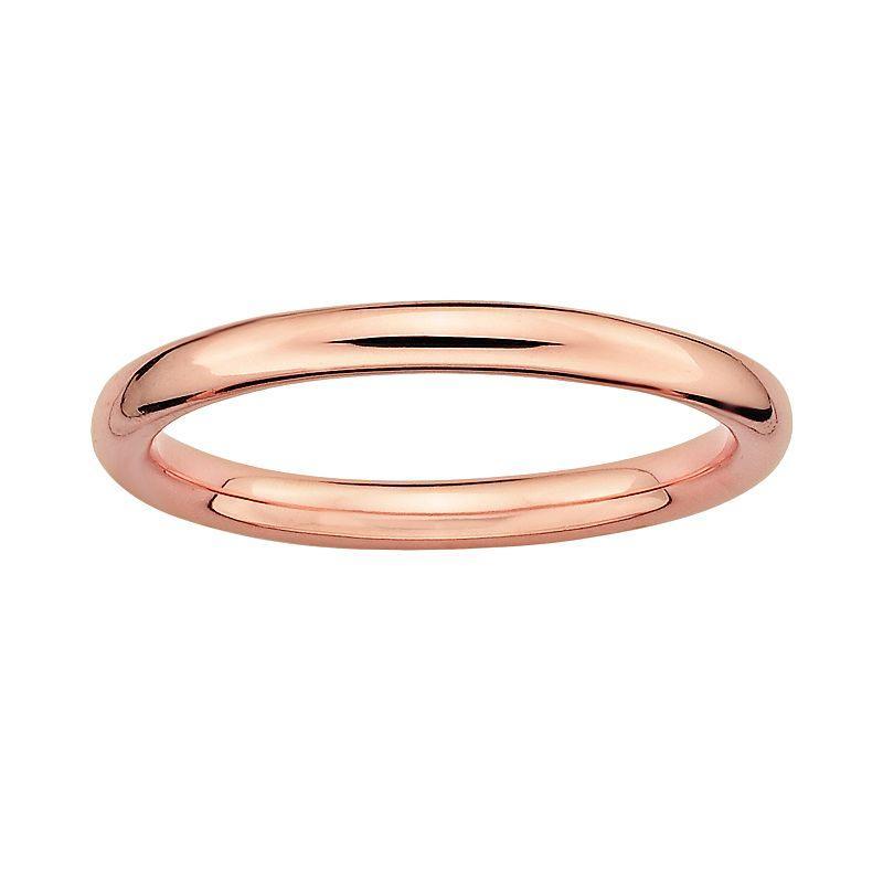 Stacks & Stones 18k Rose Gold Over Silver Stack Ring, Women's, Size: 10, Pink Product Image