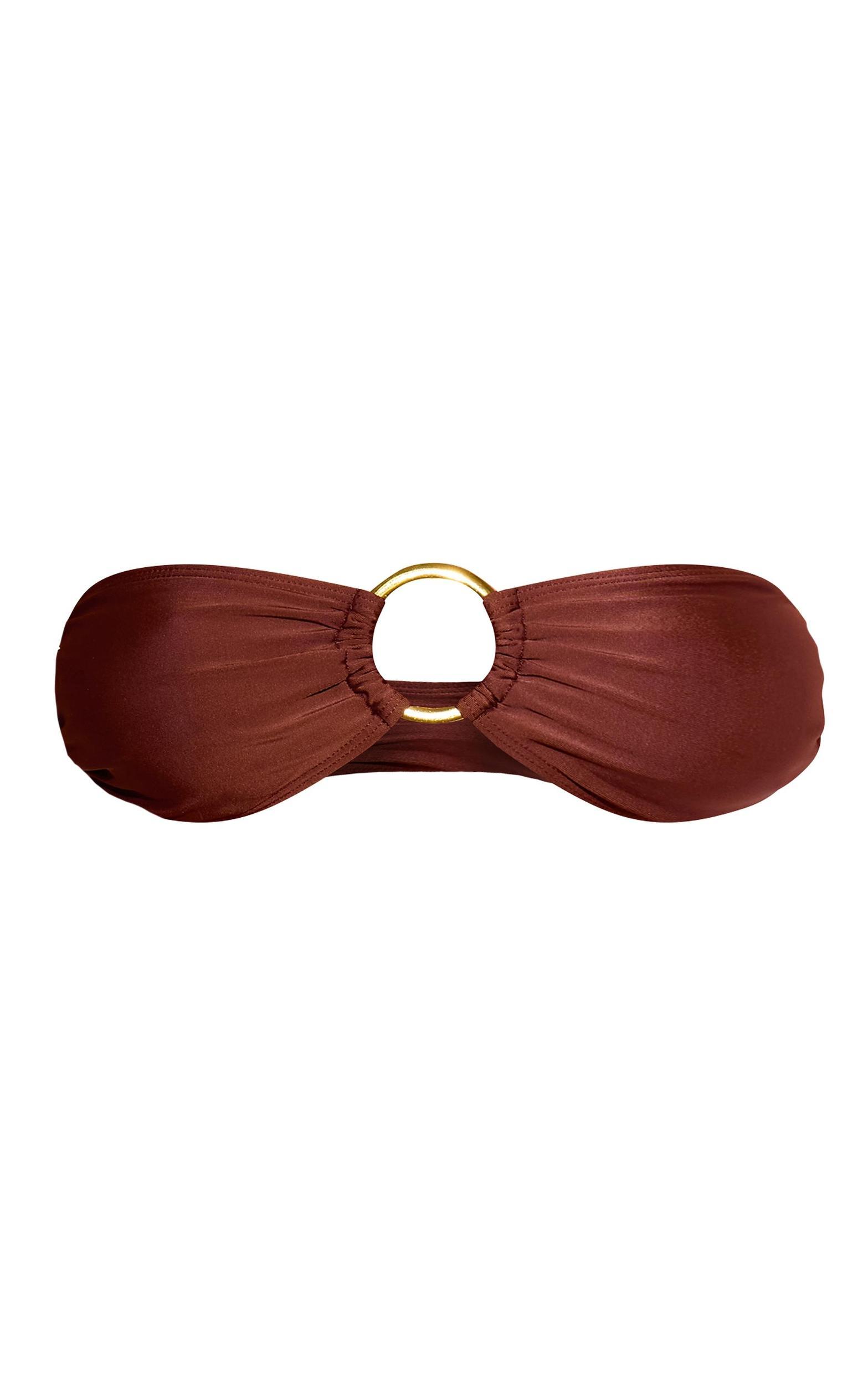 Brown O Ring High Leg Bikini Bottoms Product Image