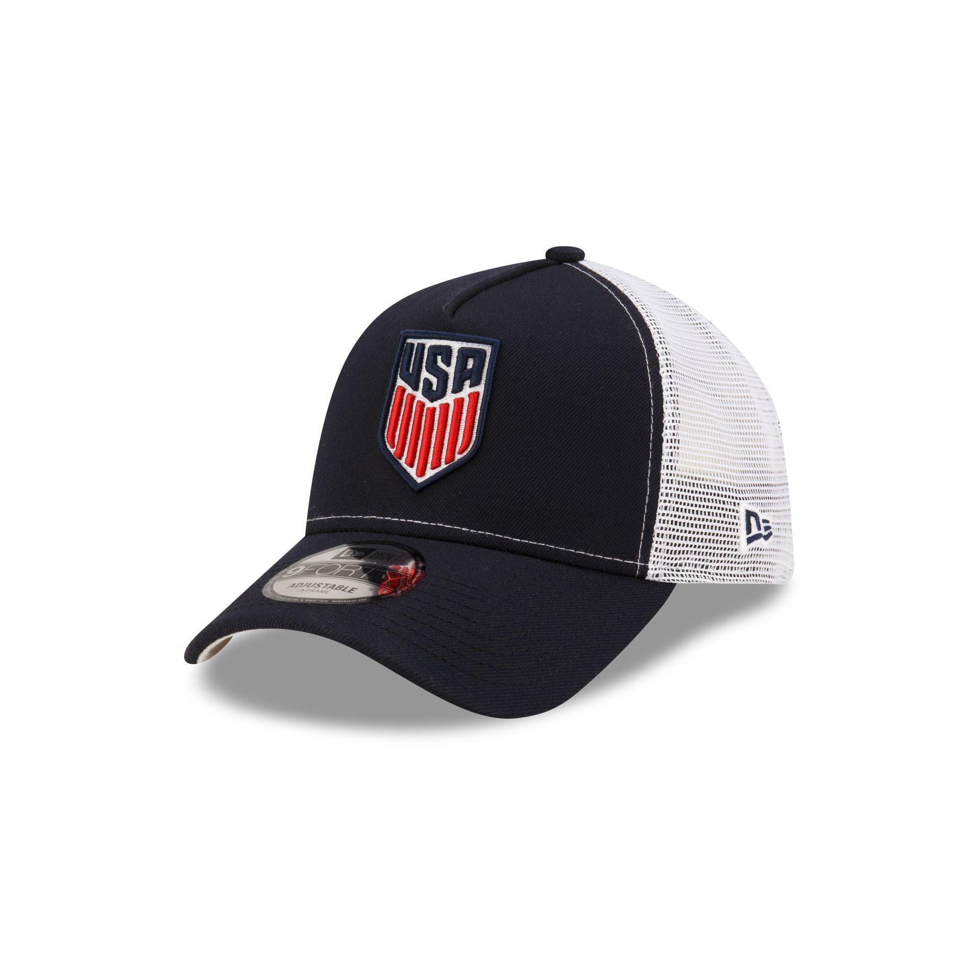 U.S. Soccer Men's National Team Navy 9FORTY A-Frame Trucker Hat Male Product Image