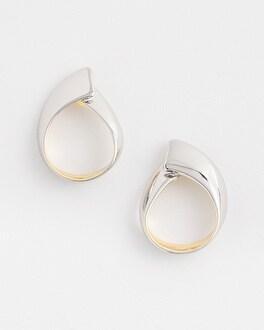 No Droop™ Mixed Metal Twist Earrings Product Image