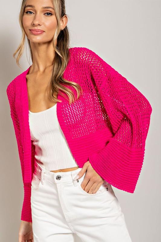 Eyelet Knit Cardigan Product Image