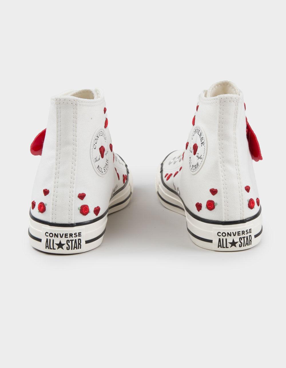 CONVERSE Chuck Taylor All Star Roses Embroidered Womens High Top Shoes Product Image