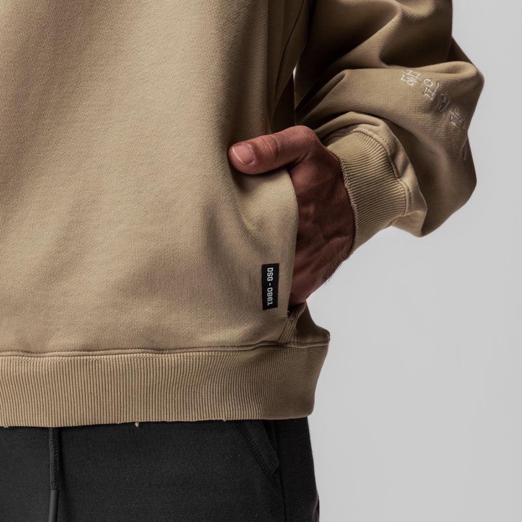 0861. Tech Essential™ Distressed Crewneck - Khaki Product Image