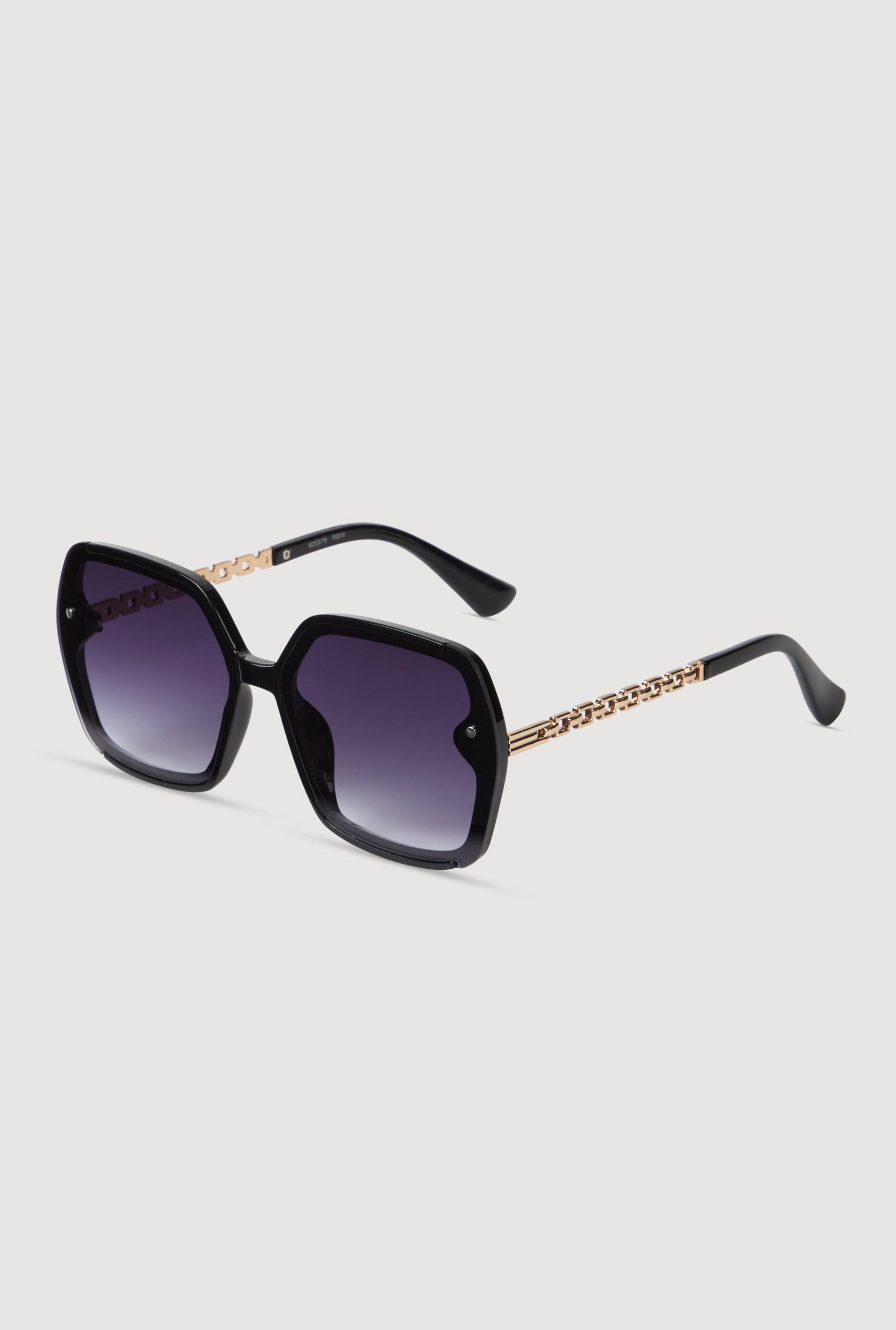 Oversized Chain Link Ombre Lens Sunglasses Female Product Image
