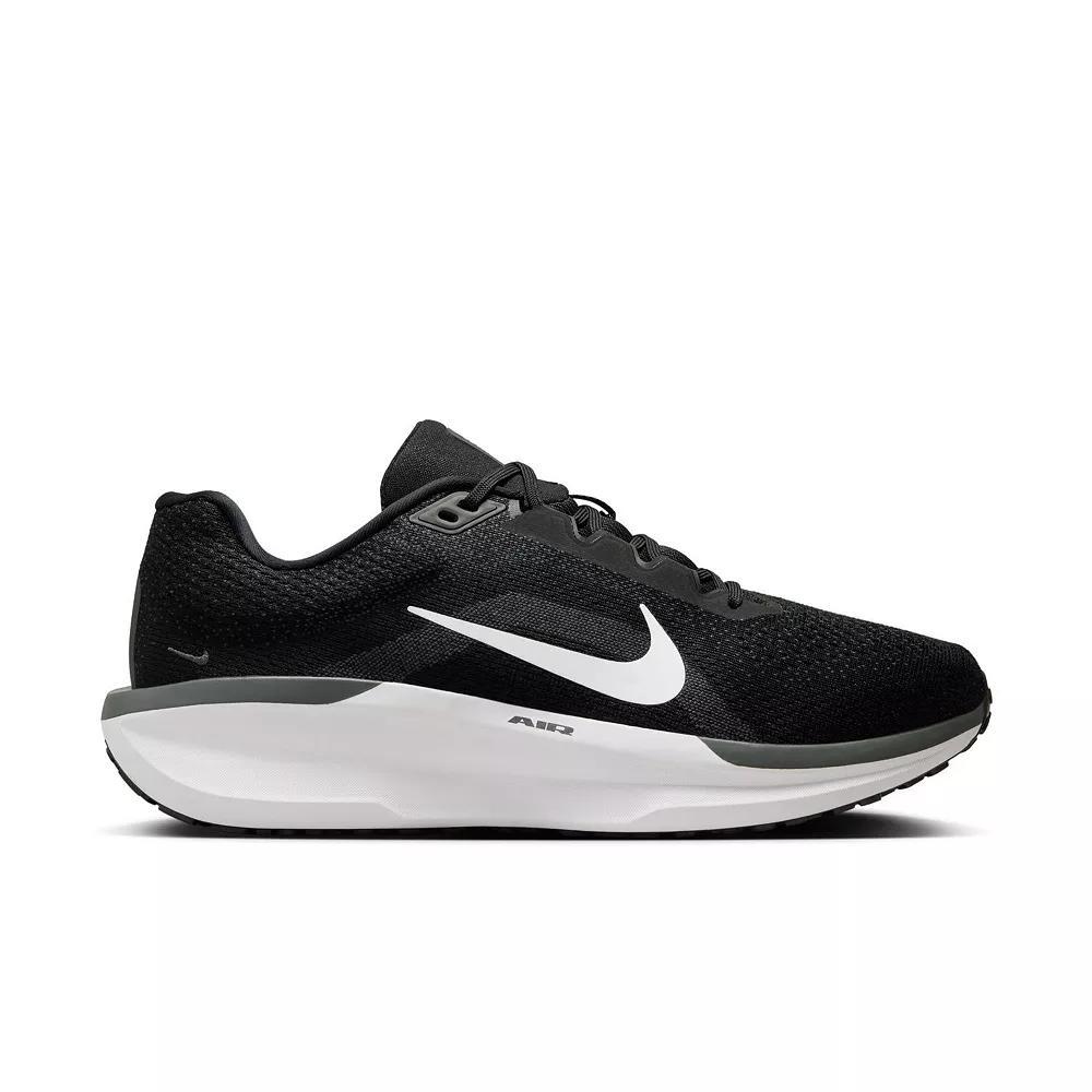 Nike Winflo 11 Men's Road Running Shoes, Size: 11 4E, Black White Gray Product Image