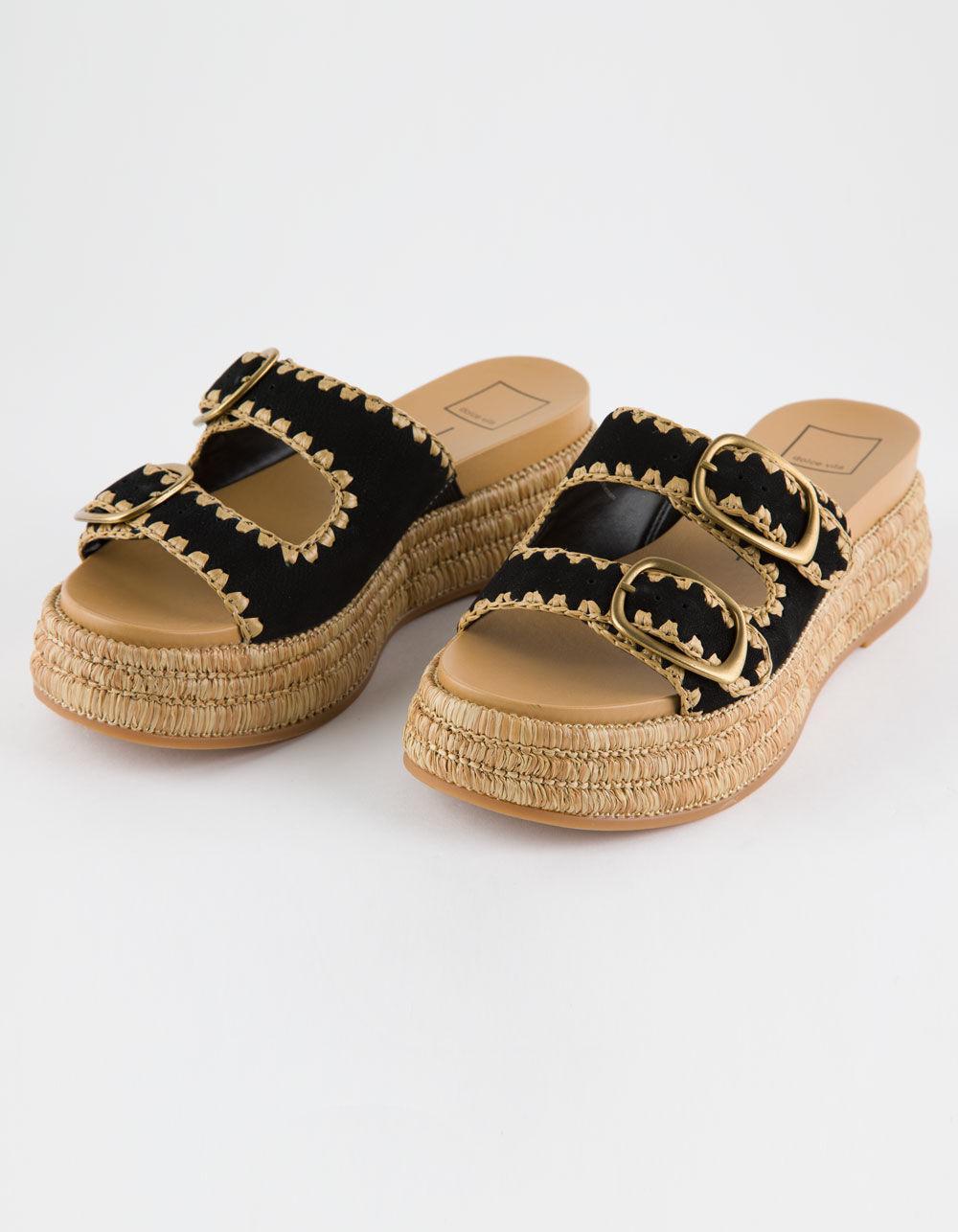 DOLCE VITA Wanika Womens Espadrille Platform Sandals - BLACK Product Image