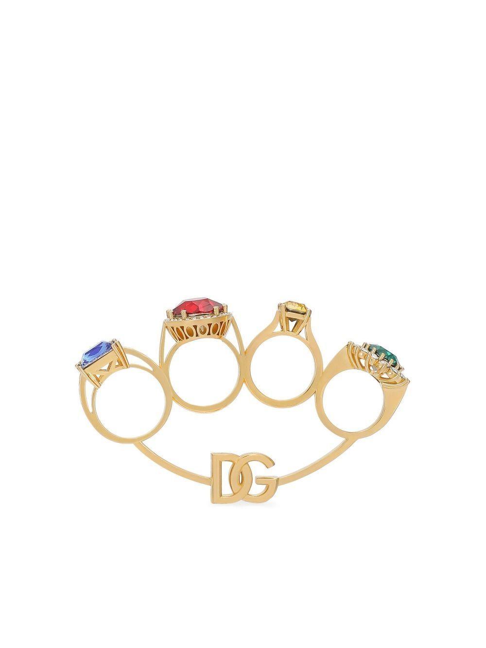 Knucklebuster rhinestone-embellished ring Product Image