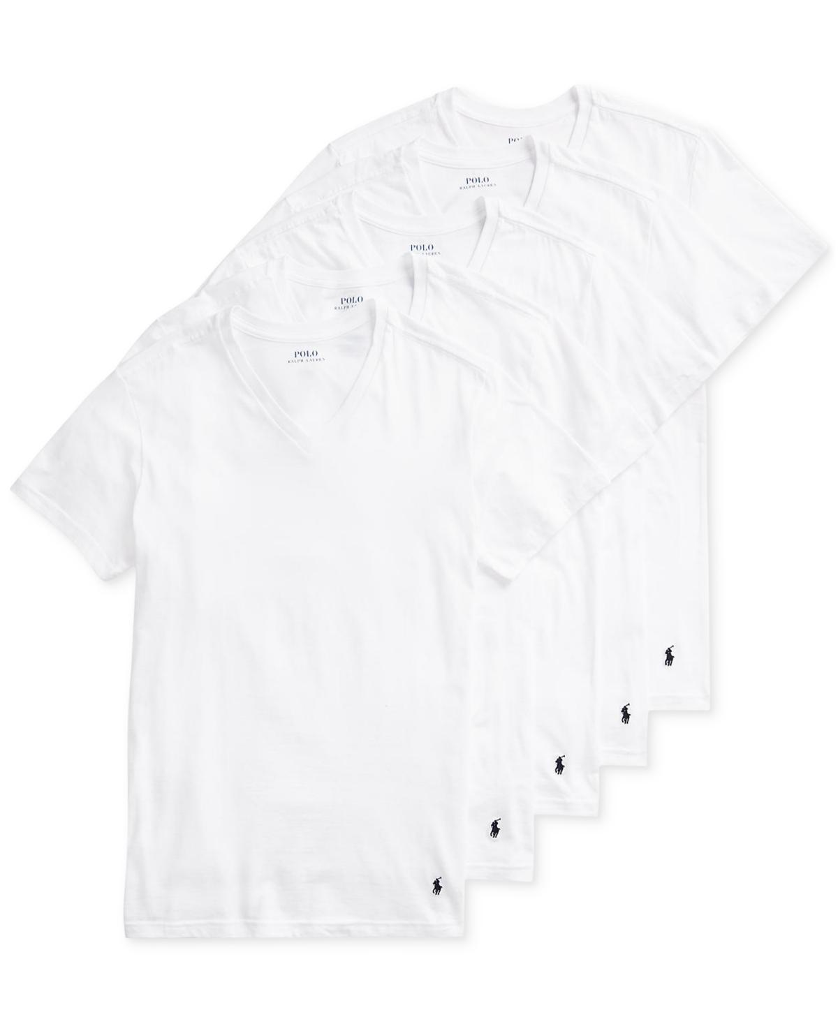 Polo Ralph Lauren Slim Fit V-Neck Undershirt, Pack of 5 Product Image