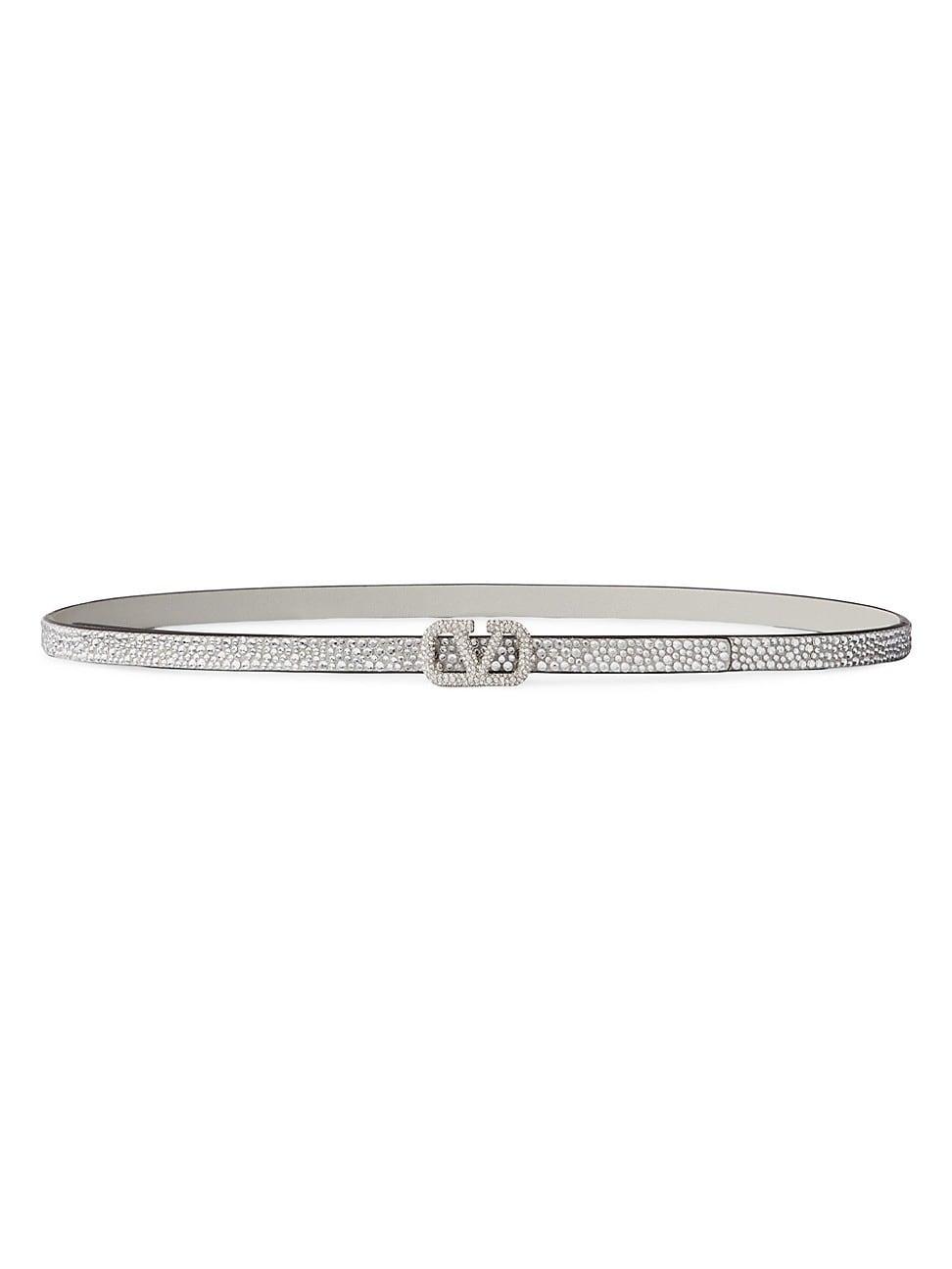 Womens VLogo Signature Belt With Crystals 10mm Product Image