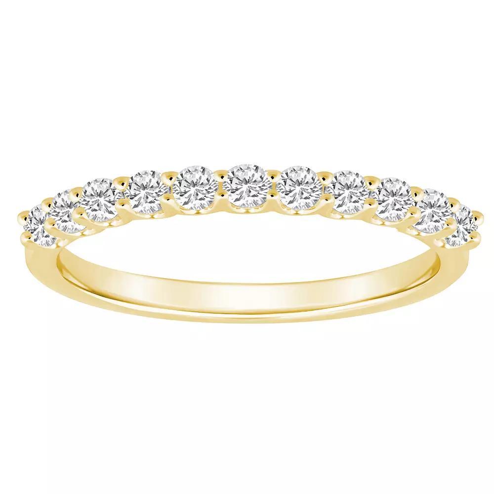Alyson Layne 14k Gold 1/3 Carat T.W. Diamond 11-Stone Wedding Band, Womens Pink Product Image