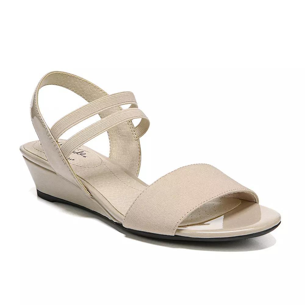 LifeStride Yolo Womens Wedge Sandals Brown Product Image