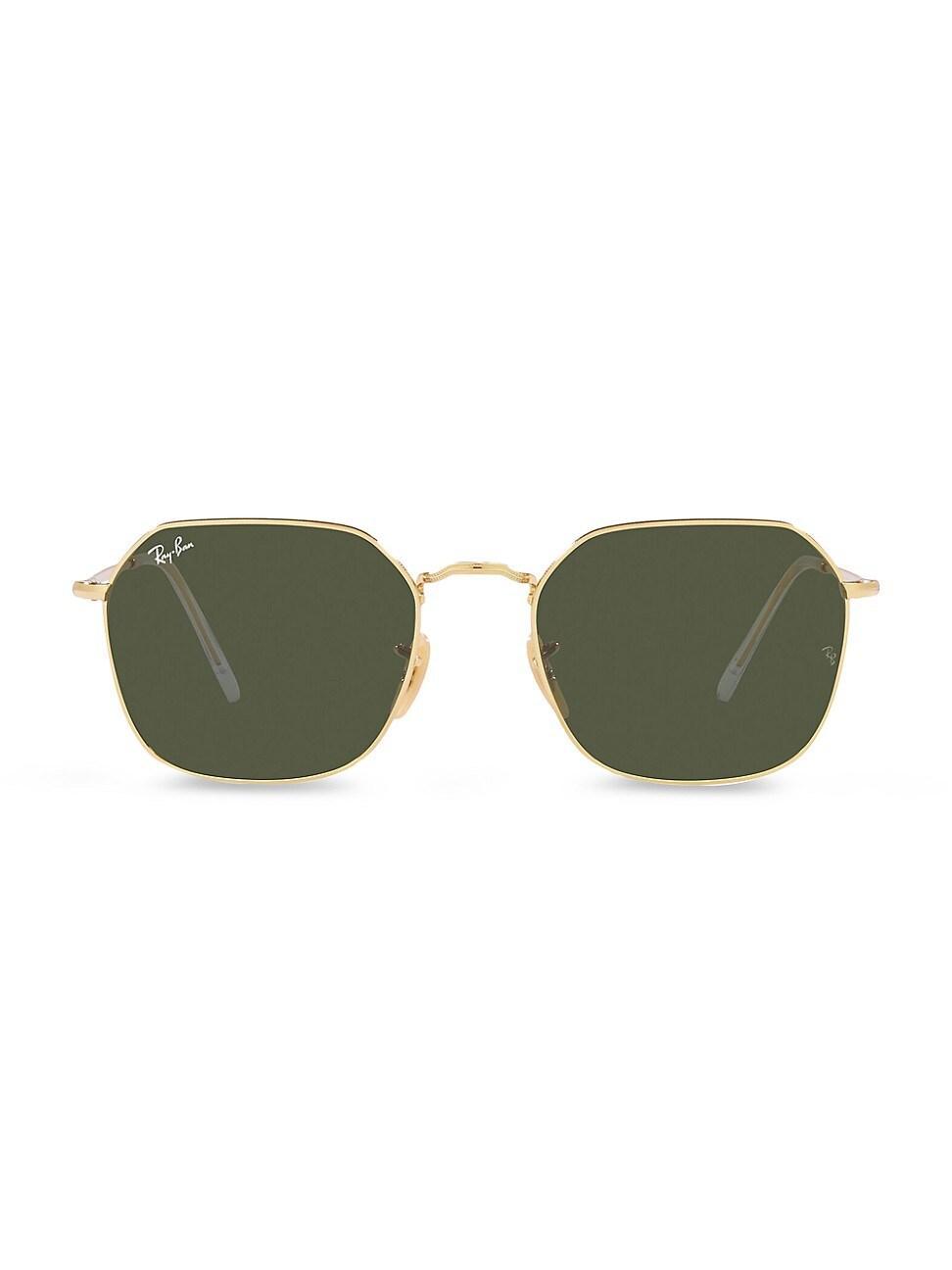 Mens Metal Square Sunglasses, 55MM Product Image