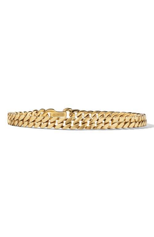 David Yurman Men's Curb Chain Bracelet in 18K Yellow Gold at Nordstrom, Size Medium Product Image