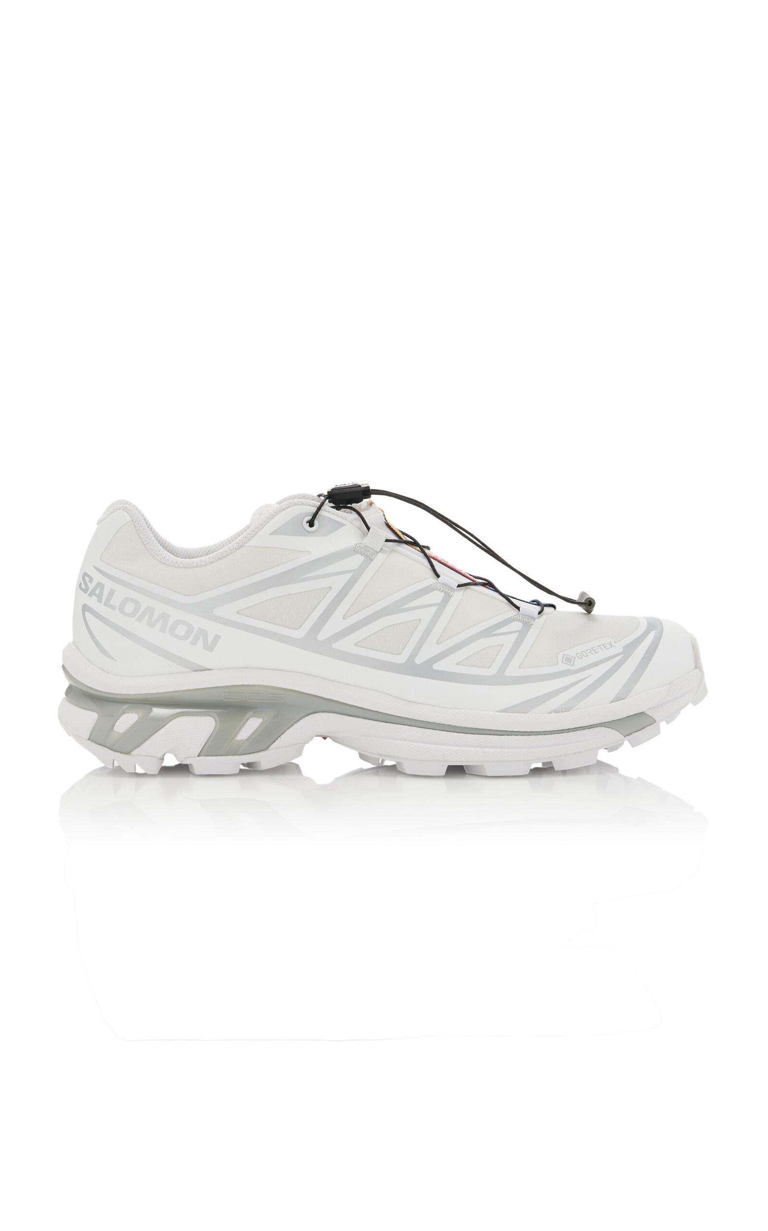 SALOMON Mens White White Silver Xt-6 Gtx Quick-lace Mesh Low-top Trainers Product Image