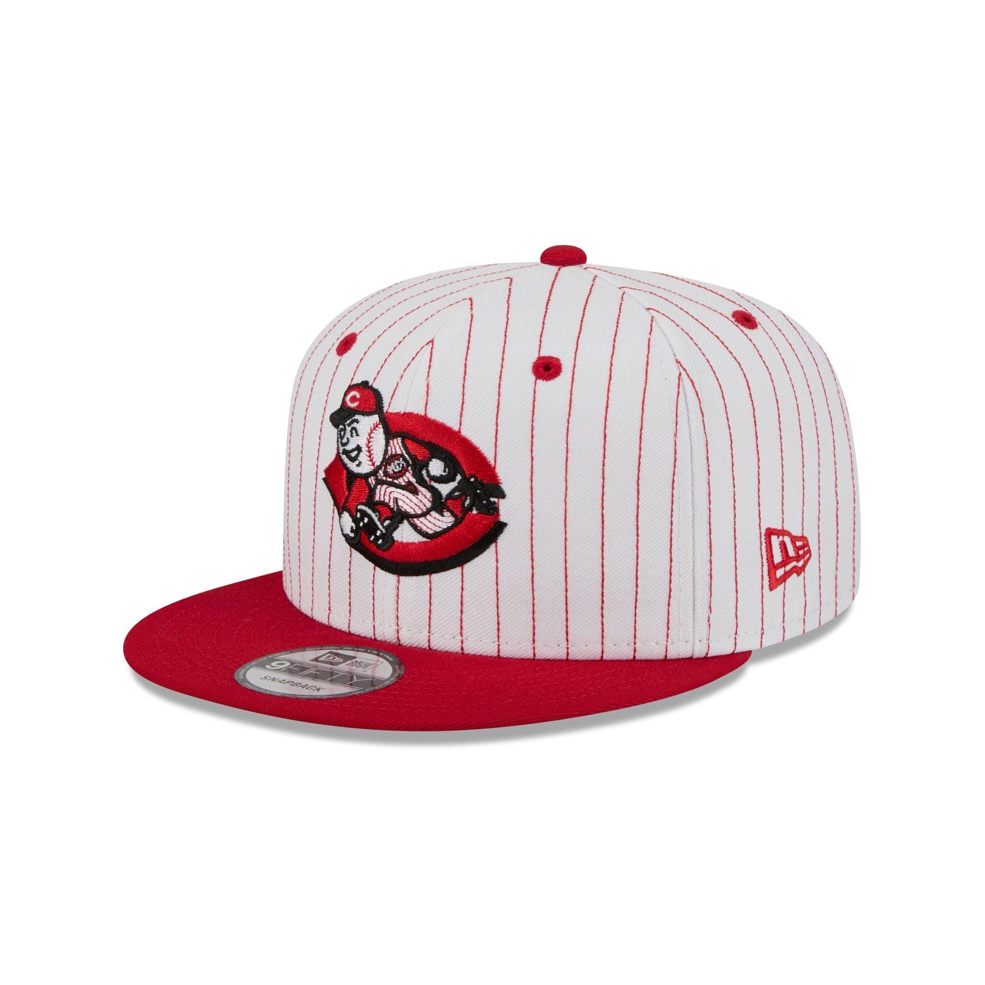 Cincinnati Reds Deceptor Pinstripe 9FIFTY Snapback Hat Male Product Image