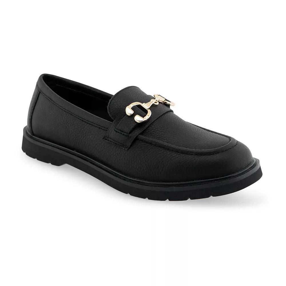 Aerosoles Beckett Women's Loafers, Size: 6, Black Pebbled Faux Lea Product Image