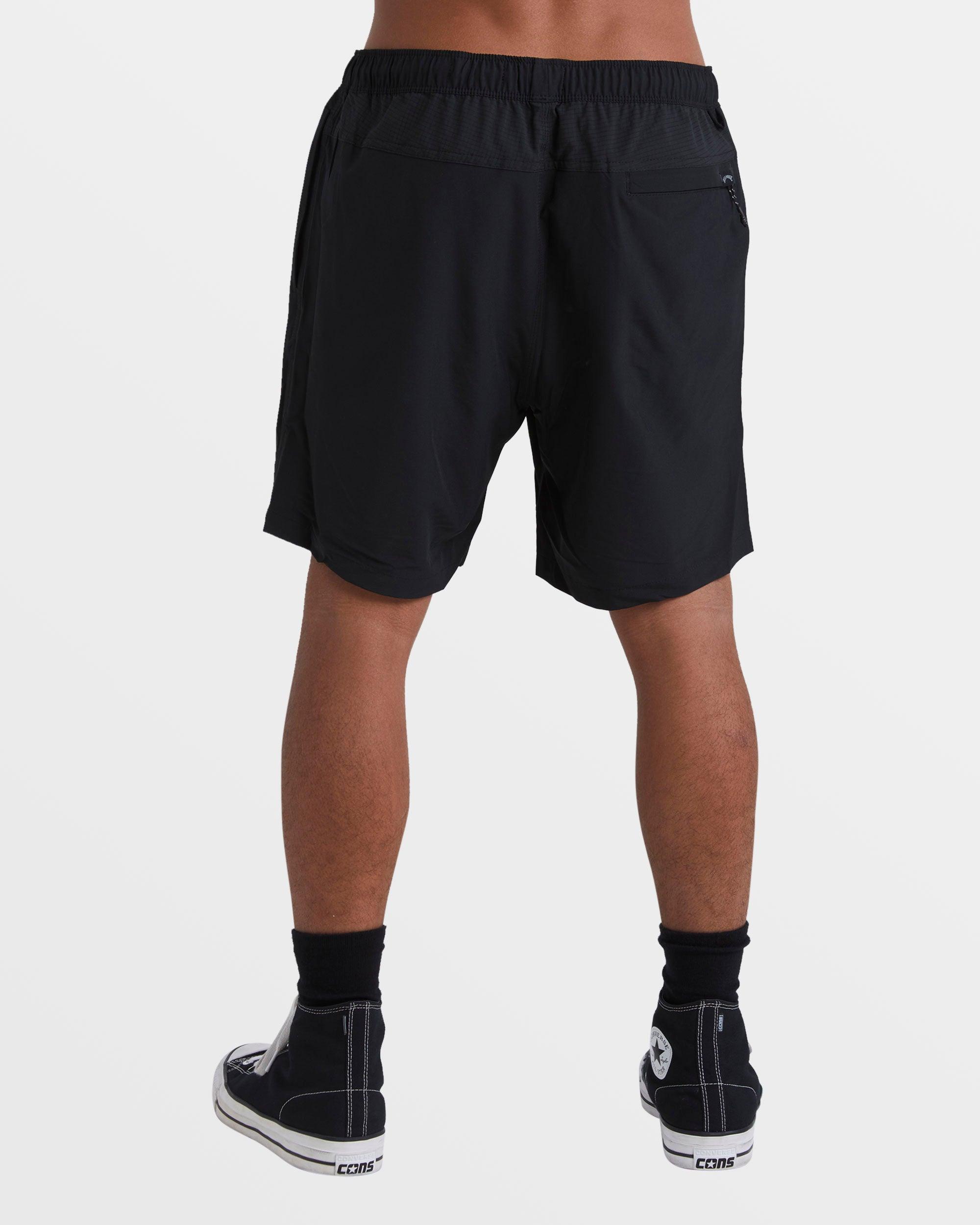 A/Div Surftrek Elastic Waist Shorts 17" - Black Male Product Image