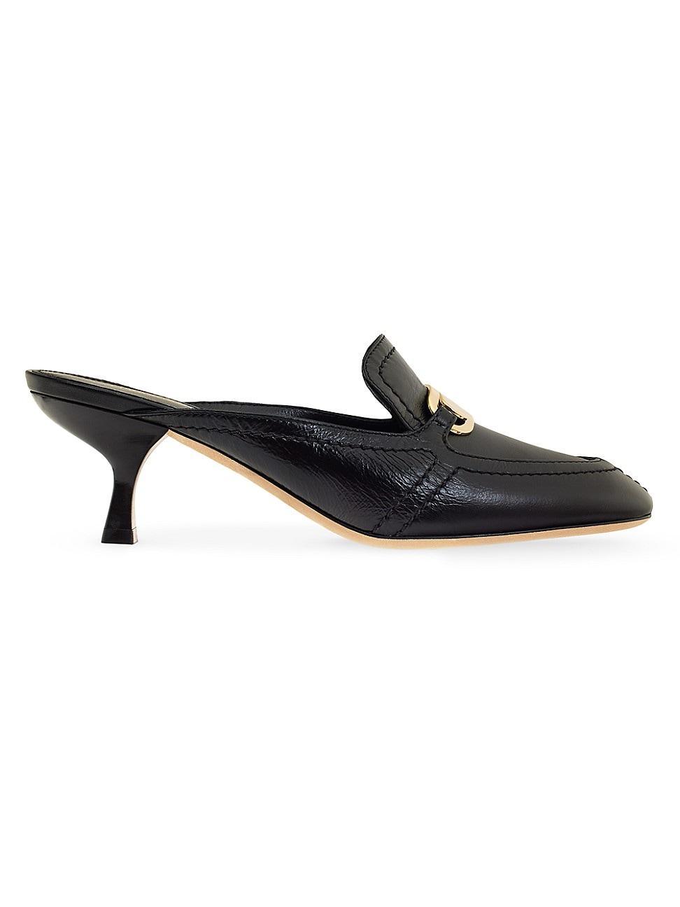 Womens Elodye 50MM Leather Mules Product Image