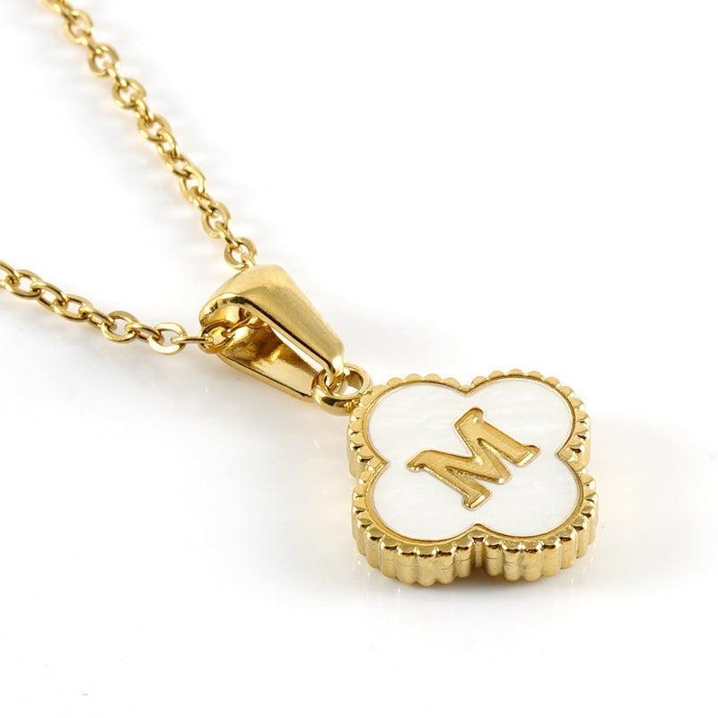 Clover Initial Necklace Product Image