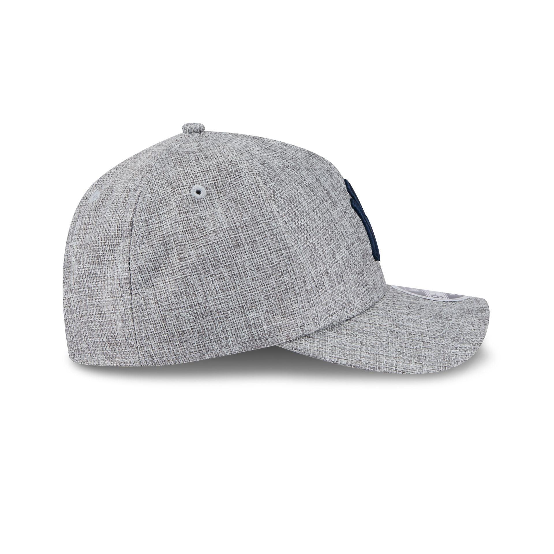 New York Yankees Cotton Weave Gray 9FORTY M-Crown A-Frame Snapback Hat Male Product Image