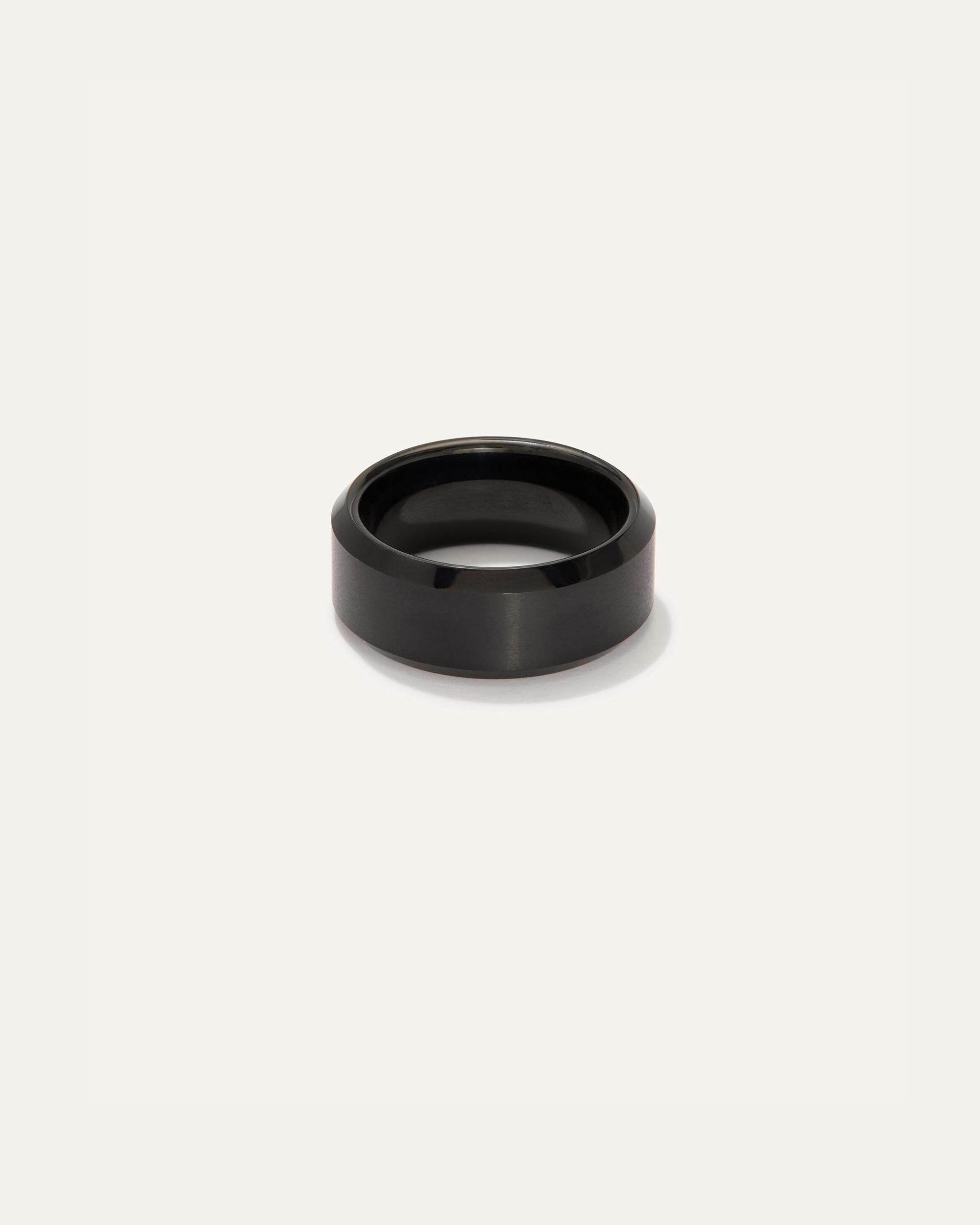 Tungsten Carbide Black Plated Brushed Band Product Image
