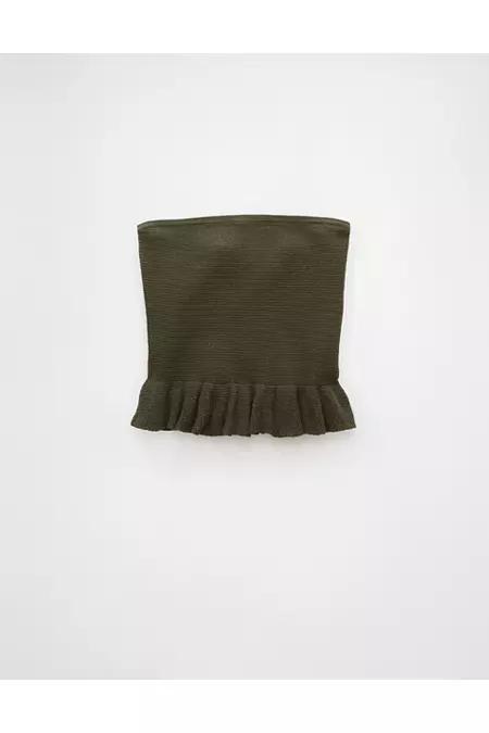 AE Cropped Peplum Sweater Tube Top Women's Product Image