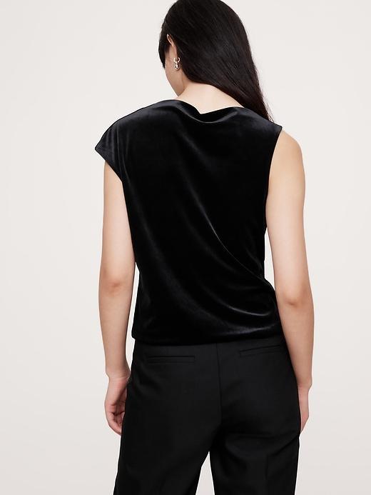 Bias-Cut Velvet Asymmetrical Top Product Image