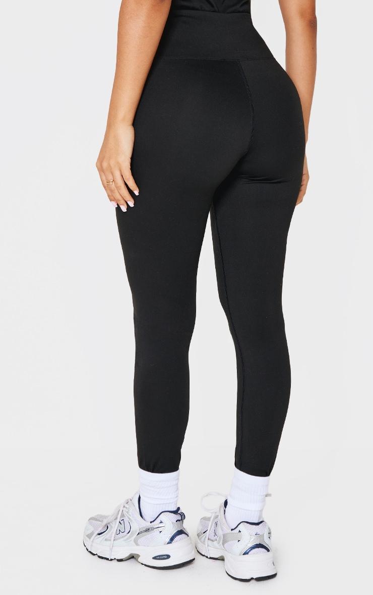 Petite Black Sculpt Wrap Waist Gym Leggings Product Image