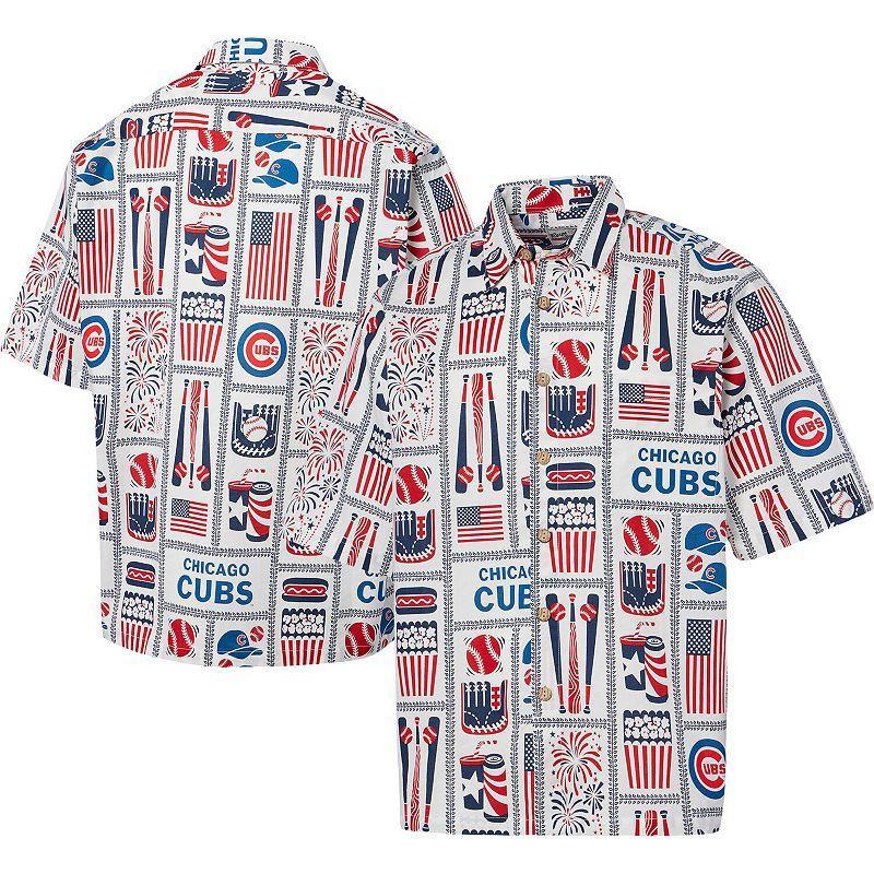 Mens Reyn Spooner White Chicago Cubs Americana Button-Up Shirt Product Image