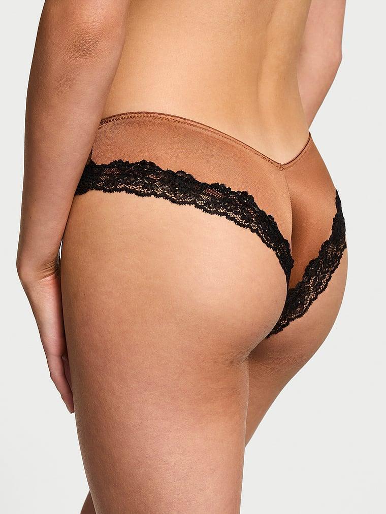 Lace-Trim High-Leg Cheeky Panty Product Image