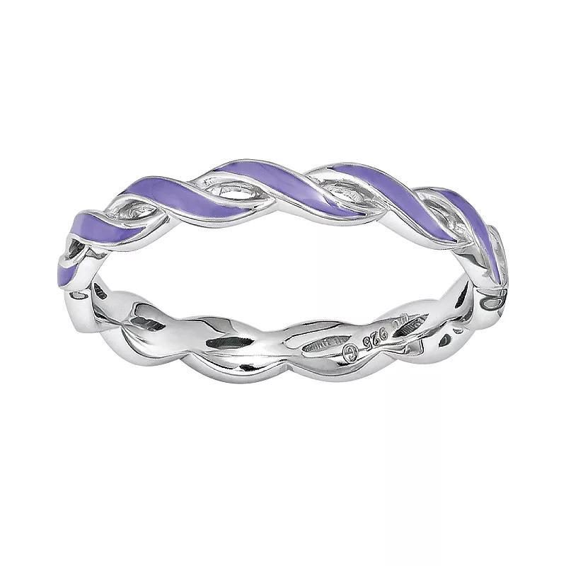 Stacks & Stones Sterling Silver Stack Ring, Women's, Size: 7, Purple Product Image